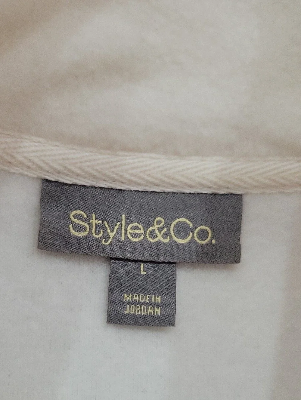 Style & Co. White Fleece Vest